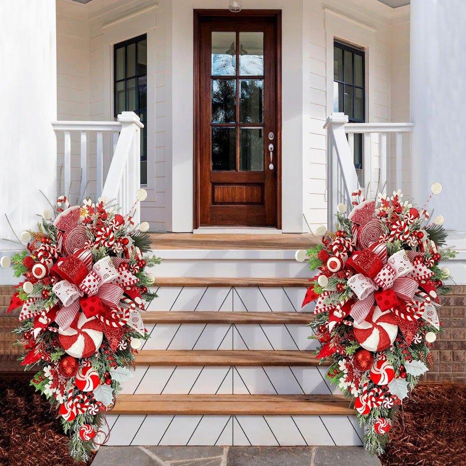Candy Cane Christmas Wreath🍭