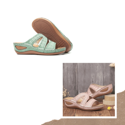 Vanccy Premium Orthopedic Thick Platform Large Size Slipper Sandals-walkjoyful