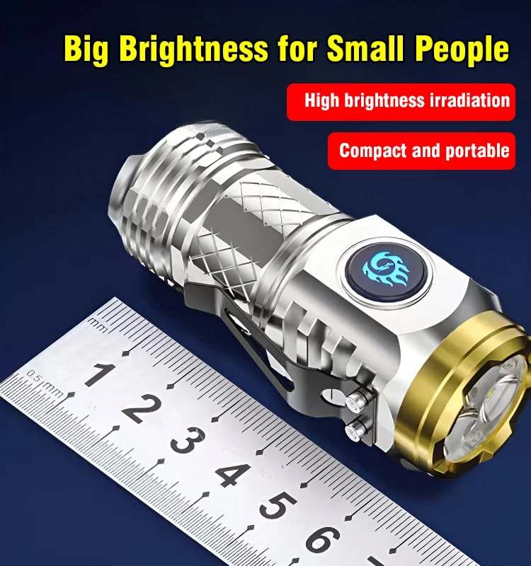 🔥 - Three-eyed Monster Mini Flash Super Power Flashlight