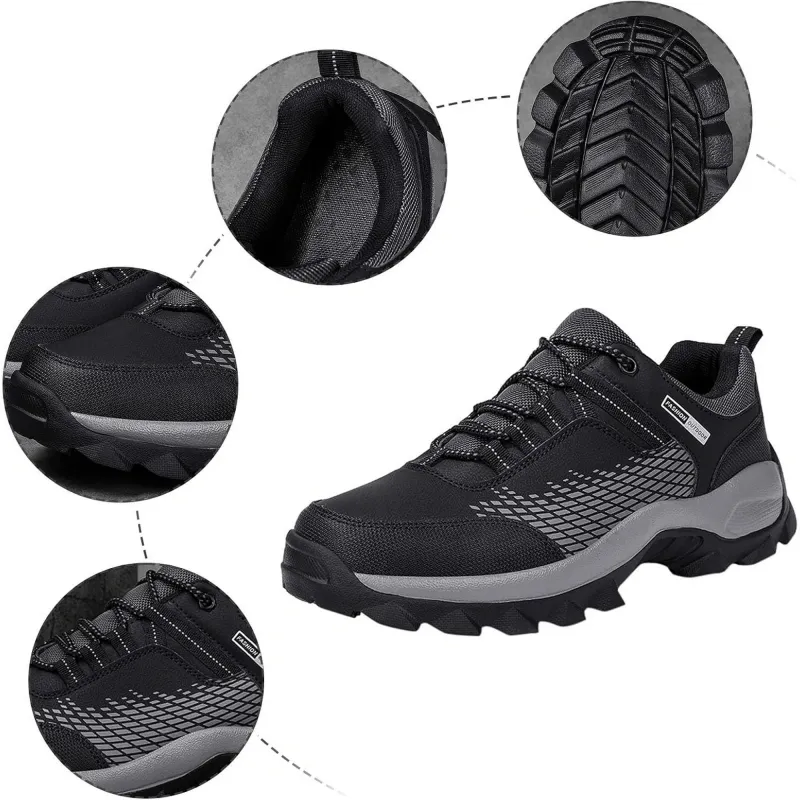 [👨‍⚕️Effect: Relieves Foot Pain] Men's Comfortable Orthopedic Support Shoes Lightweight Waterproof Hiking Work Shoes