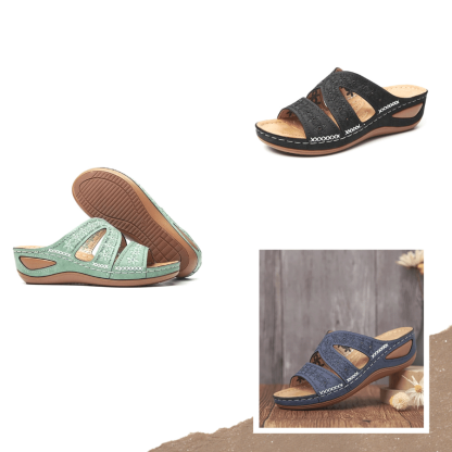 Vanccy Premium Orthopedic Thick Platform Large Size Slipper Sandals-walkjoyful