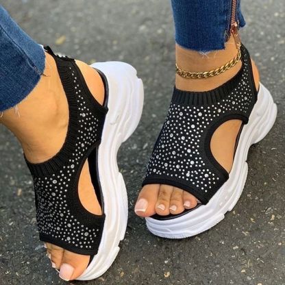 Vanccy - Women's Comfortable Round Head Sandals-walkjoyful