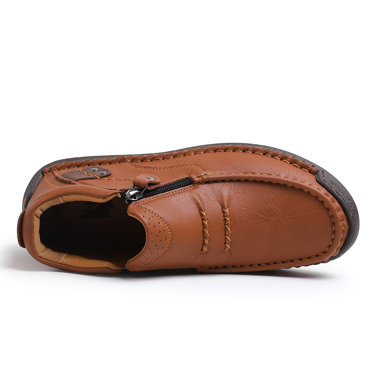 (🔥Lowest Price) Men's Waterproof Non-slip Wide Roe Handmade Cowhide Shoes Slip-on Orthopedic Shoes Driving Shoes, Suitable For Any Scene(🔥Free Orthopedic Insole)