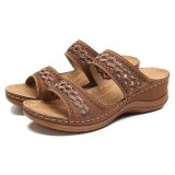 Women Premium Arch-support Orthopedic Faux Embroidery Women Sandals ...