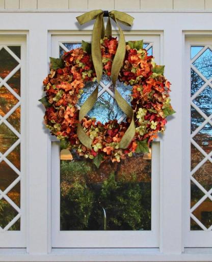 🍁Fall hydrangea wreath - Rustic home decor