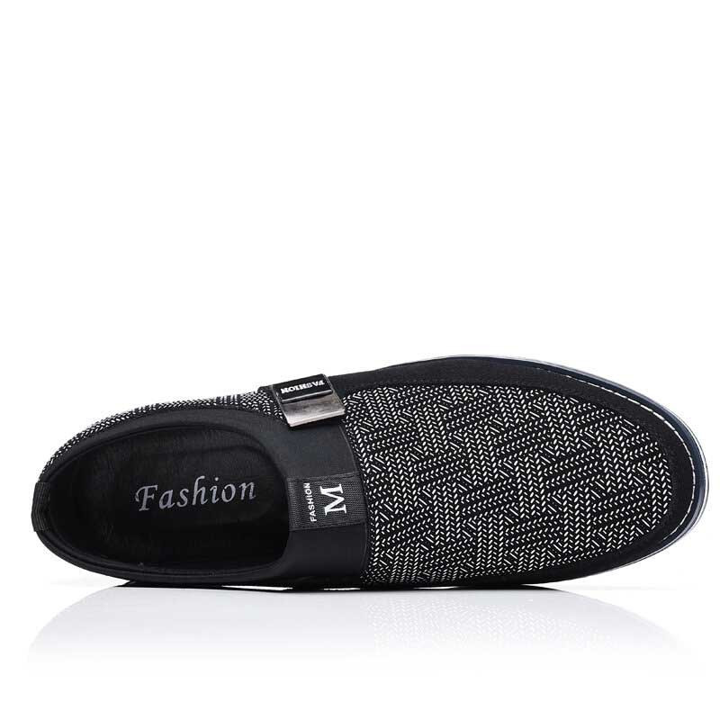 Men Business Casual Comfy Leather Slip On Shoes-burnzay
