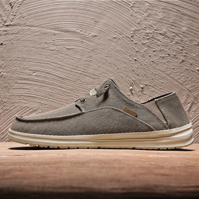 Men's Loafer Shoes Canvas Breathable Casual Slip On Sneakers