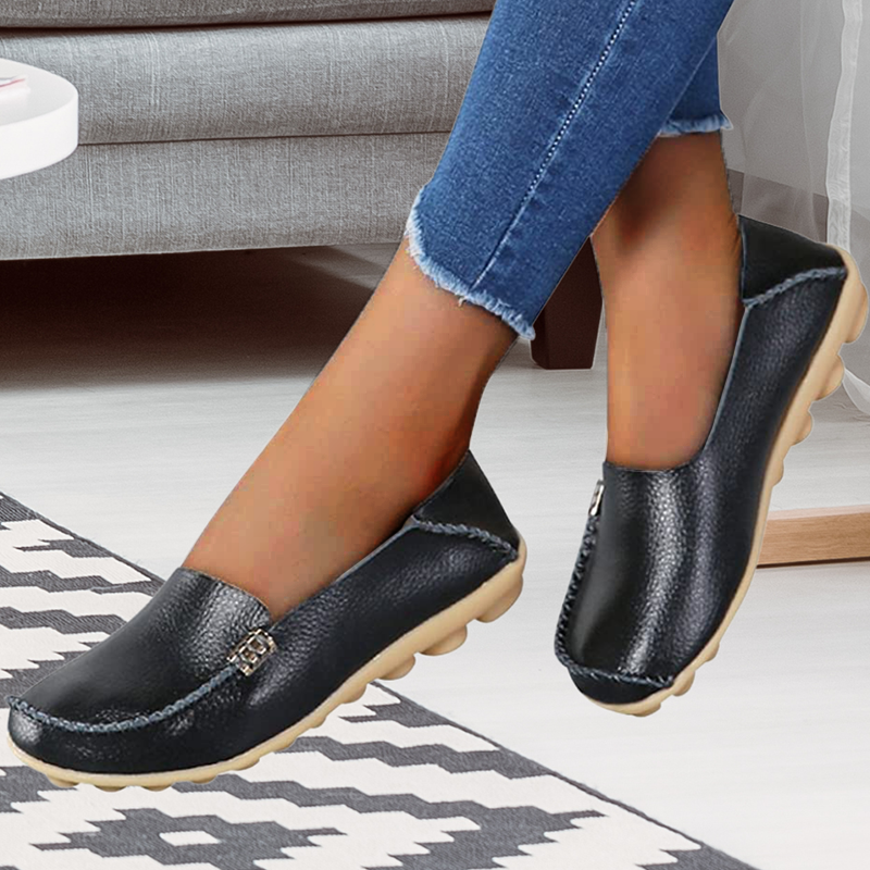 Vanccy PU Leather Loafers-walkjoyful