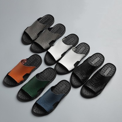 Men's Lightweight Open Toe Slippers - Wear-resistant Non-Slip Comfy Casual Shoes-walkjoyful