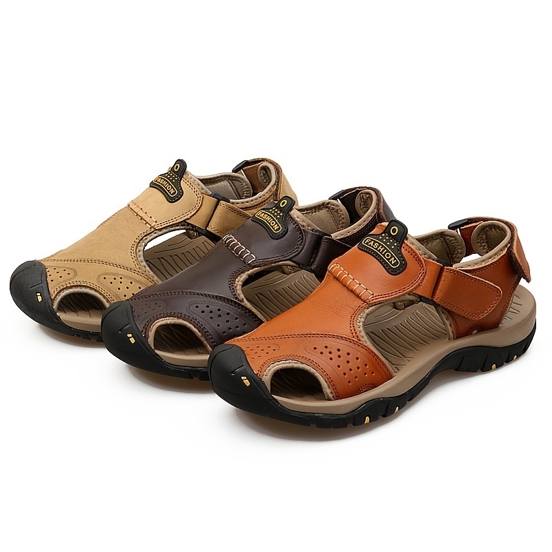 Men‘s Outdoor Casual Leather Beach Sandals