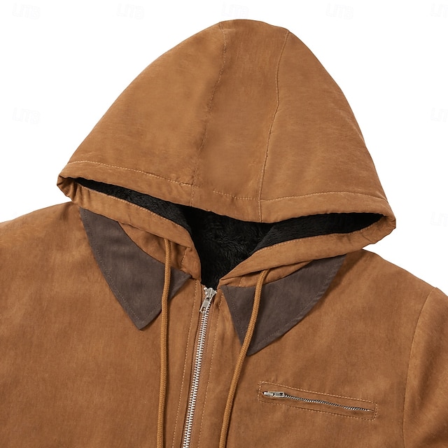 Men's Simple Fashion Hooded Street Retro Jacket