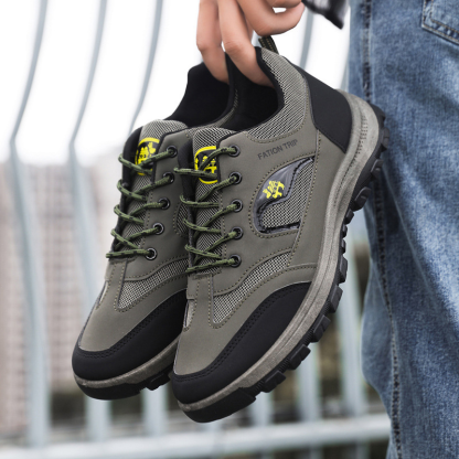 Men's Thickened Sole Elastic Collar Orthopedic Insole Comfortable Outdoor Shoes Casual Shoes-walkjoyful
