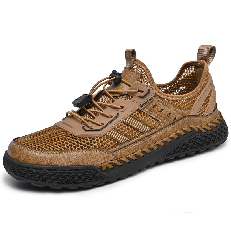 ⏰Last Day! 45% OFF 🔥 Men's Genuine Leather Breathable Wide-Toe Drawstring Orthopedic Loafers