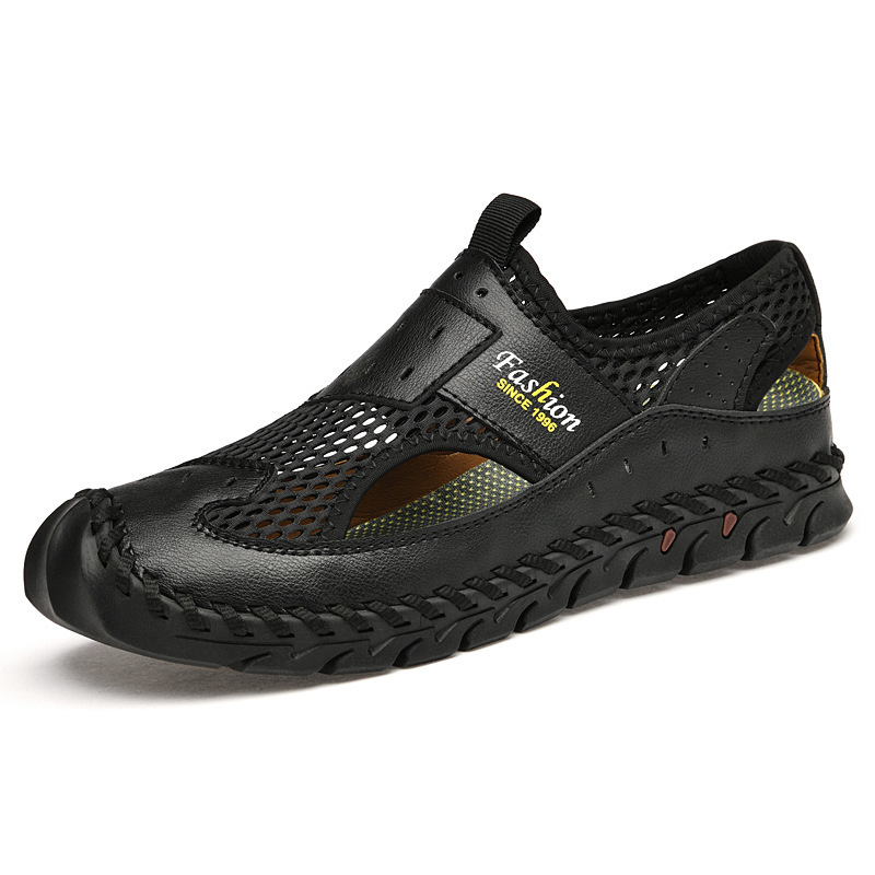 Men's handmade genuine leather ultra-light slip-on shoes