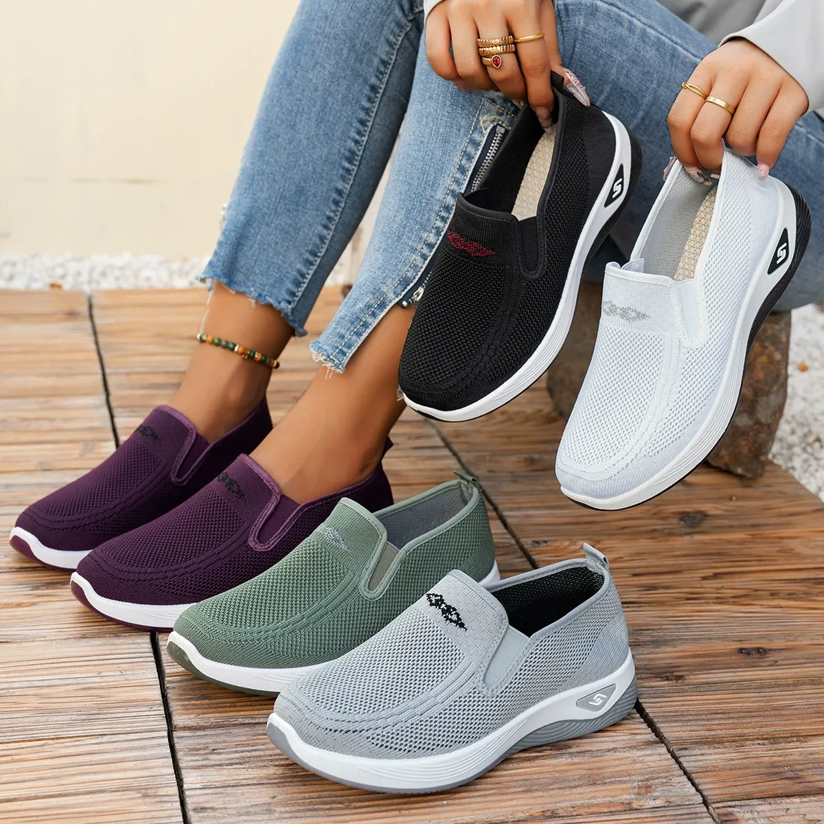 🔥Last Day Promotion 70% OFF🔥- Women's Comfortable Breathable Knitted Sneakers
