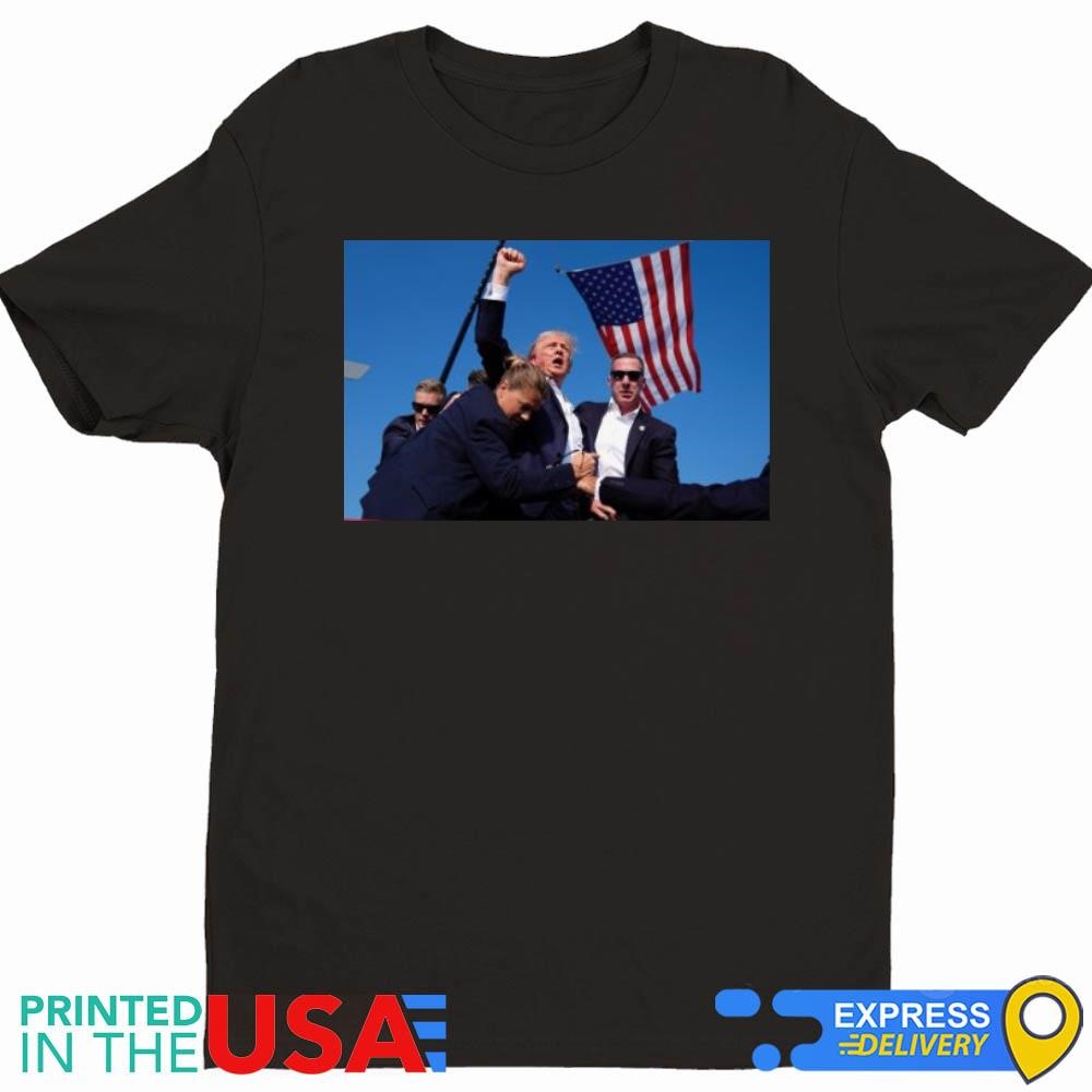 Official Trump Defiant Determined Post-Assassination Attempt t-shirt