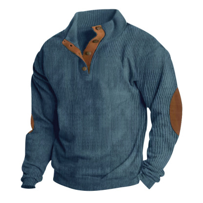Men's Outdoor Casual Stand Collar Long Sleeve Sweatshirt-walkjoyful