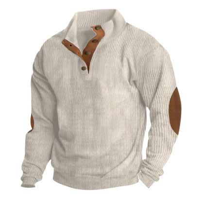 Men's Outdoor Casual Stand Collar Long Sleeve Sweatshirt-walkjoyful