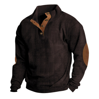 Men's Outdoor Casual Stand Collar Long Sleeve Sweatshirt-walkjoyful