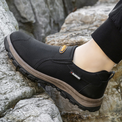 (⏰Limited Time 70% Discount off)Men's Outdoor Breathable Genuine Leather Shoes Non-slip Slip-On Shoes Arch Support Orthopedic Shoes-walkjoyful