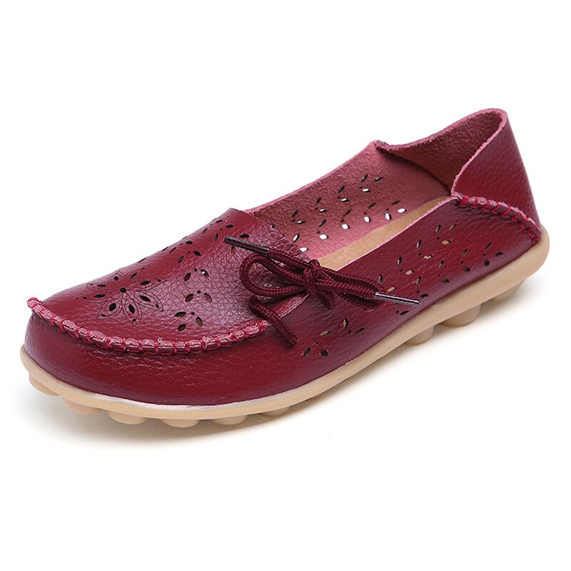 Vanccy- Leather Loafers Flats-walkjoyful