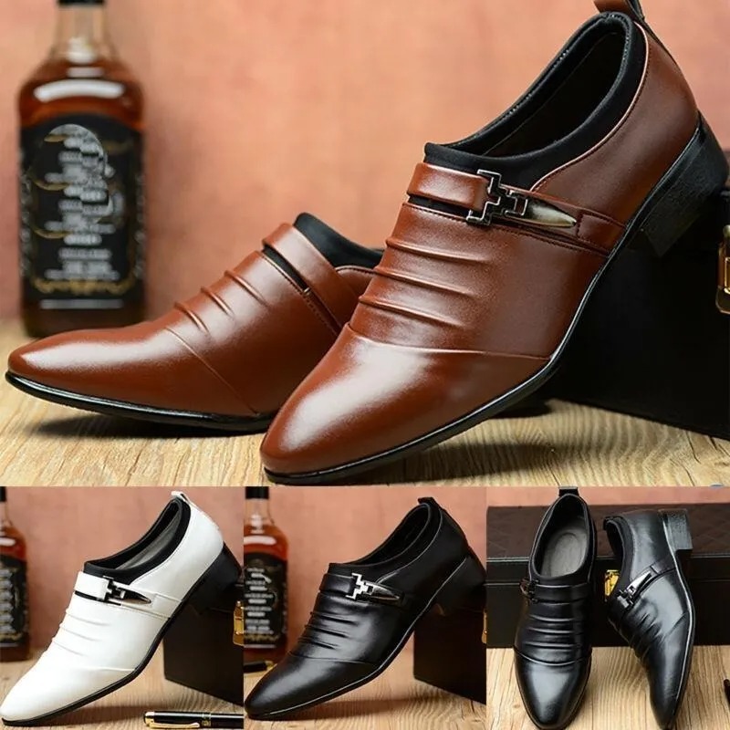 Men's Business Casual Leather Monk Shoes