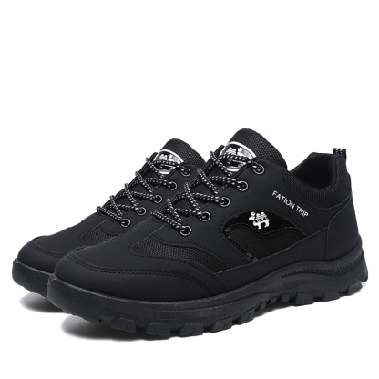 Men's Thickened Sole Elastic Collar Orthopedic Insole Comfortable Outdoor Shoes Casual Shoes-walkjoyful