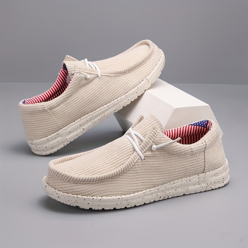 Men's Star Stripes Breathable Lightweight Non-slip Slip On Comfortable Loafers