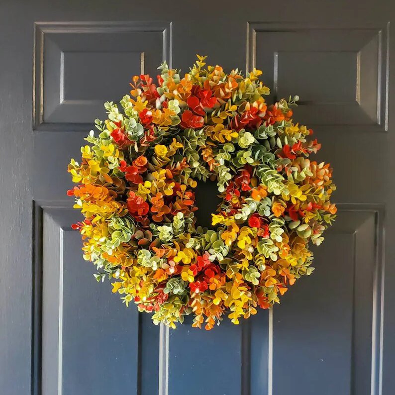 Autumn Eucalyptus Farmhouse Wreath