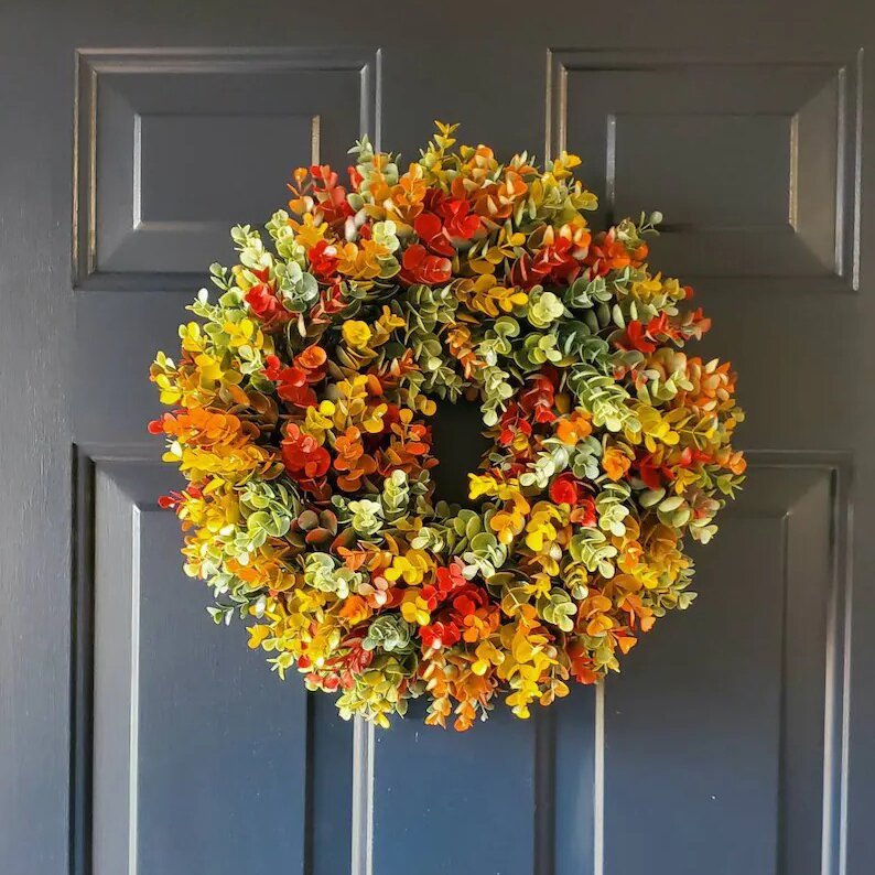 Autumn Eucalyptus Farmhouse Wreath