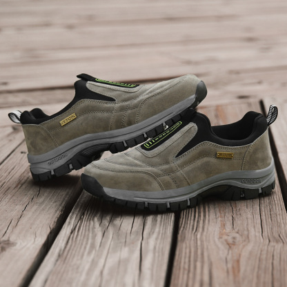 (e??��Best Selling) Men's Comfortable Waterproof Orthopedic Walking Shoes Plus Velvet Shoes