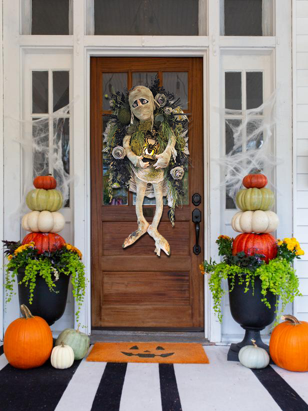 💀Mummy Halloween Wreath