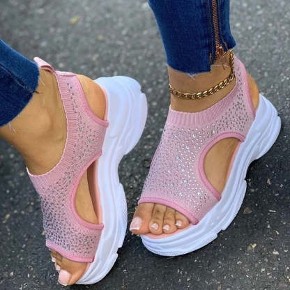 Vanccy - Women's Comfortable Round Head Sandals-walkjoyful