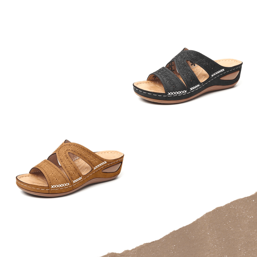 Vanccy Premium Orthopedic Thick Platform Large Size Slipper Sandals-walkjoyful