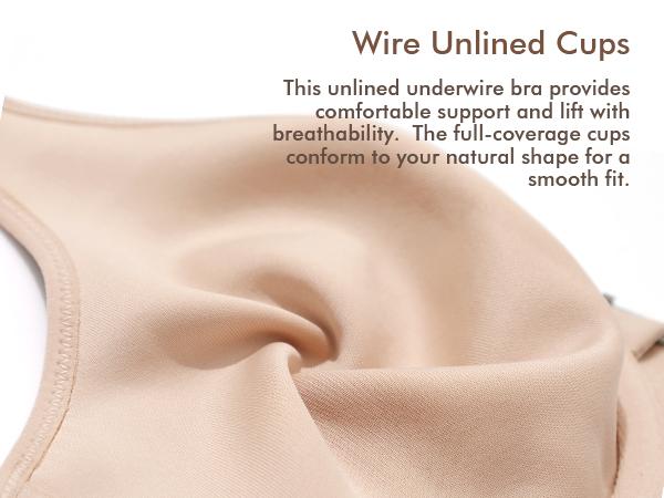 DELIMIRA Women's Front Closure Bras Posture Full Coverage Plus Size Underwire Unlined Back Support Plunge Seamless Bra B-H