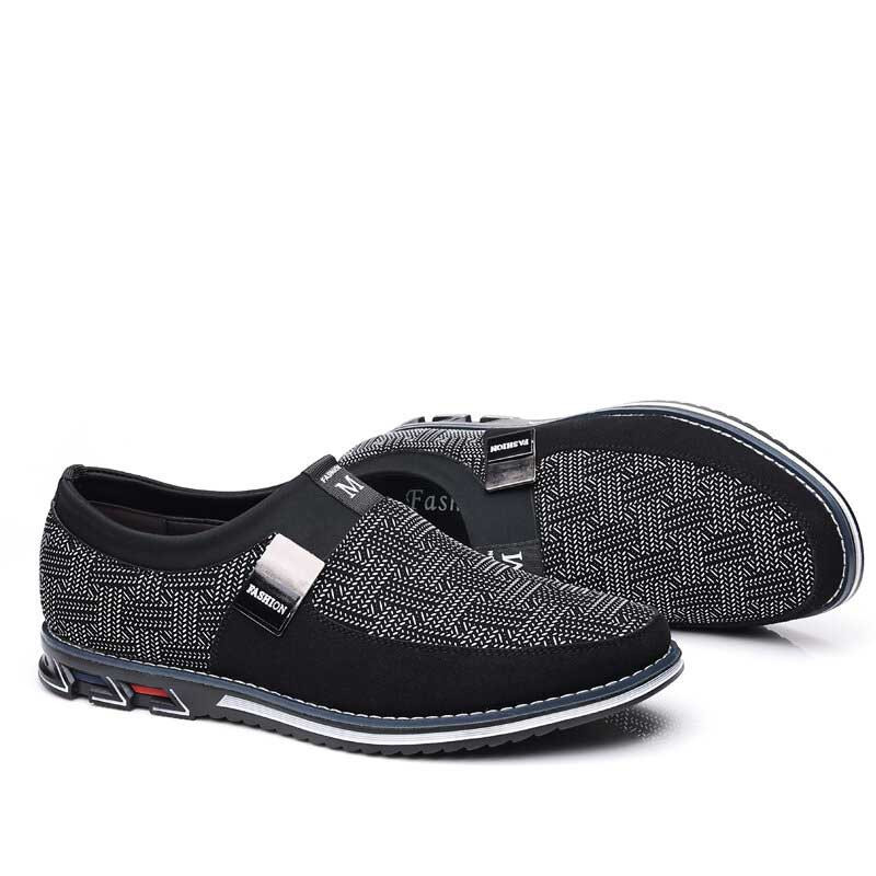 Men Business Casual Comfy Leather Slip On Shoes-burnzay