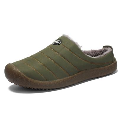 Men's Winter Water-resistant Fur-lined Flat Othopedic Slippers