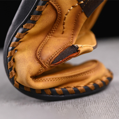 MEN'S LEATHER HAND-STITCHED CASUAL SHOES-walkjoyful