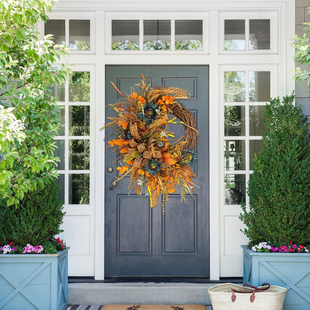 🍁EXTRA LARGE Fall Grapevine Wreath - Single or Double Door Design