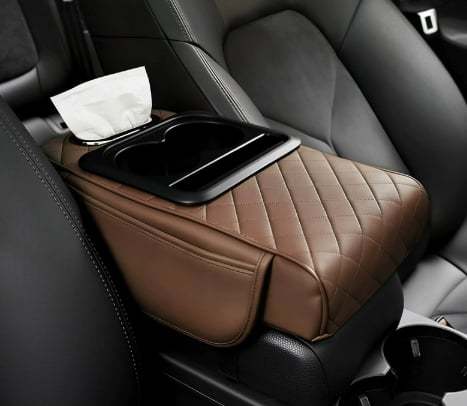 Multifunctional PU Leather Car Armrest Box Mat