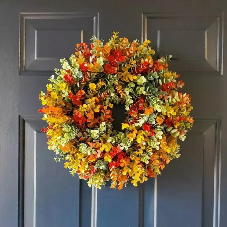 🍁Fall Eucalyptus Farmhouse Wreath