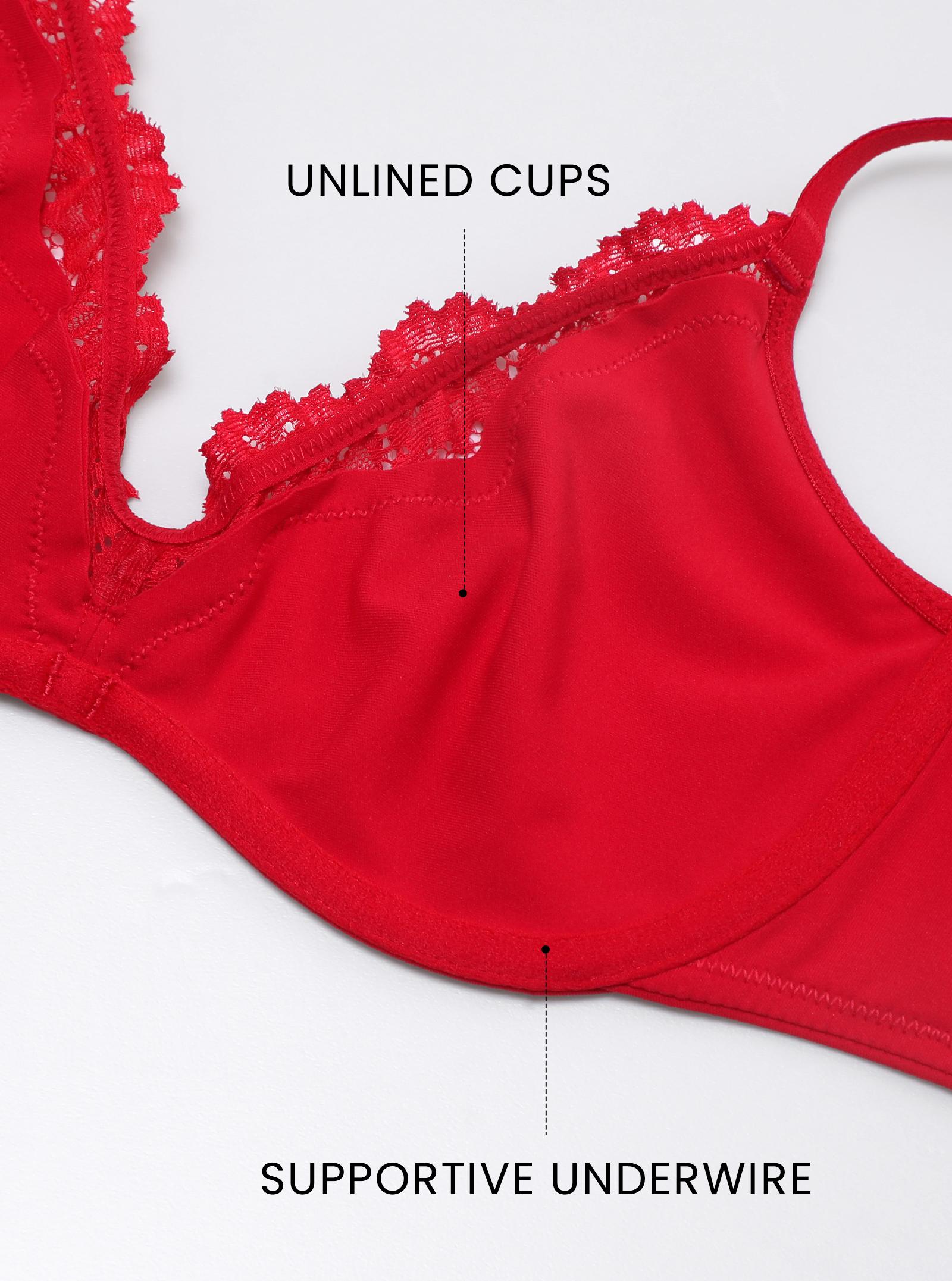 Unlined Plunge Scoop Bra Lace Trim Balconette Sexy Underwire Demi Bras Deep V Unlined Plunge Scoop Bra Lace Trim Balconette Sexy Underwire Demi Bras Deep V