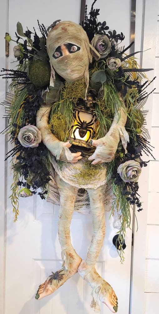 💀Mummy Halloween Wreath