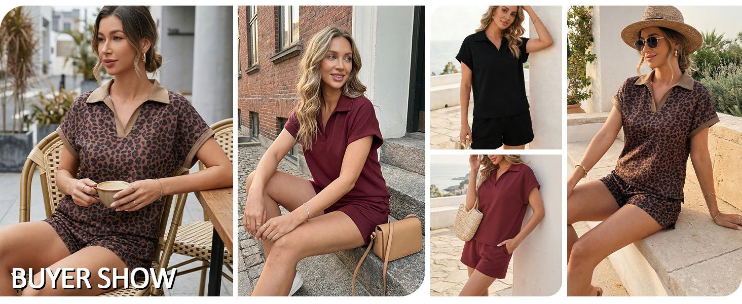 Yousify 2 Piece Sets for Women Cap Sleeve V Neck Lapel Tops and Drawstring Shorts Summer Casual Outfits Loungewear 2026 Womenswear Shortsleeve, 2 Piece Sets Women, Two Piece Sets,summeroutfits,vacationoutfits,bathingsuitwomenset,beachoutfits Yousify 2 Piece Sets for Women Cap Sleeve V Neck Lapel Tops and Drawstring Shorts Summer Casual Outfits Loungewear 2026 Womenswear Shortsleeve, 2 Piece Sets Women, Two Piece Sets,summeroutfits,vacationoutfits,bathingsuitwomenset,beachoutfits
