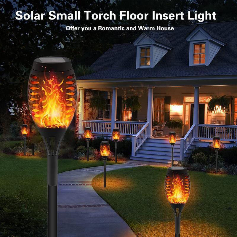 Solar Powered Fire Flame Design Garden Light