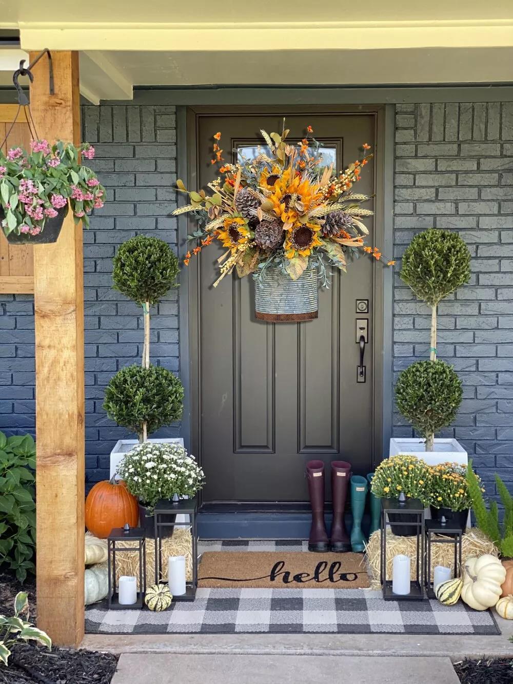 🍁Farmhouse Sunflower Door Wreath