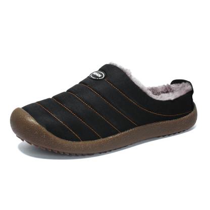 Men's Winter Water-resistant Fur-lined Flat Othopedic Slippers