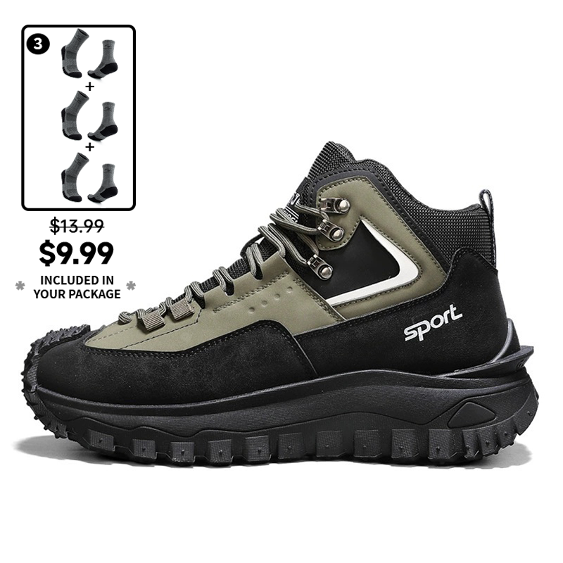 (⏰Limited Time Sale 70% OFF) Men's Outdoor Hiking Boots - Waterproof, Non-Slip, Puncture-Proof And Smash-Proof; Correct Arch Support And Wide Toe - Suitable For Daily Wear And Outdoor Adventures