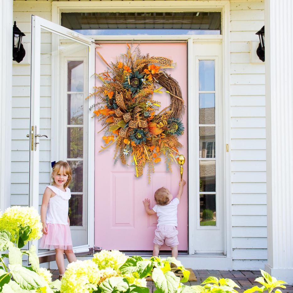 🍁EXTRA LARGE Fall Grapevine Wreath - Single or Double Door Design