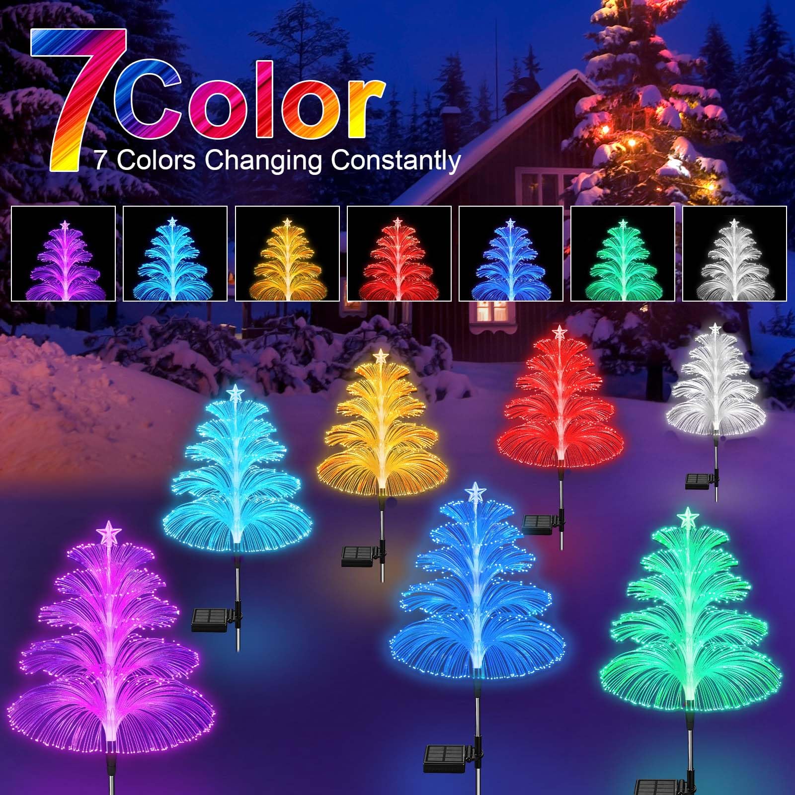 🎅Early Xmas Offer 1000pcs 50% OFF)🔥7 Color Changing Christmas Firework Lights🎄
